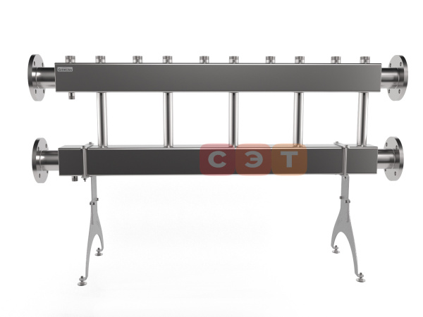 MKSS-600-5x32 (до 600 кВт, 2 магистр. подкл. Фл.Ду80, 5 контуров G 1¼″ вверх или вниз)